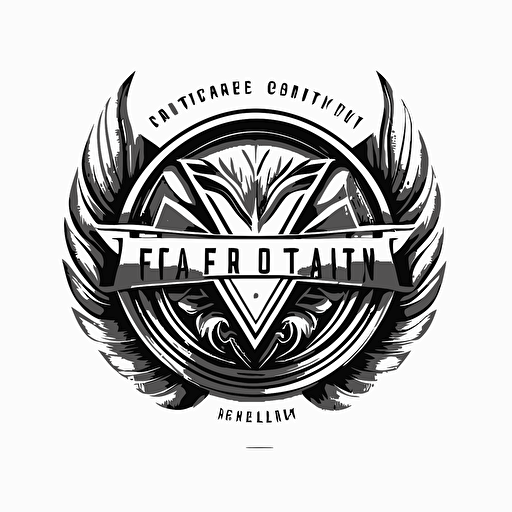 an ultra clean vector logo for a design studio for film, tv, book design, on white background, highly detailed