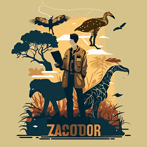 zoologist literature vector