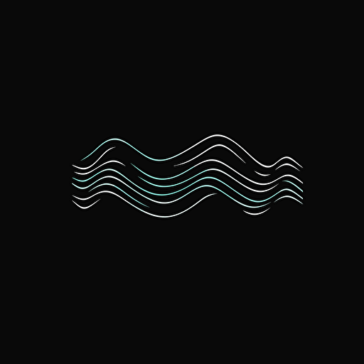 minimalistic vector logo for music label, sound waves