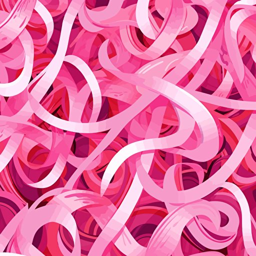 illustrated vector pink ribbon pattern