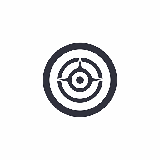 target icon, minimalistic and flat, vector illustration, white background