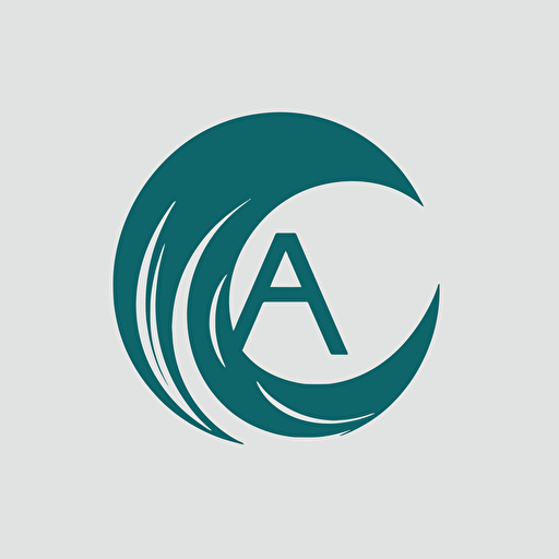 Letter A in waves minimal line, logo for furniture brand, abstract, flat, vector, Paul Rand.