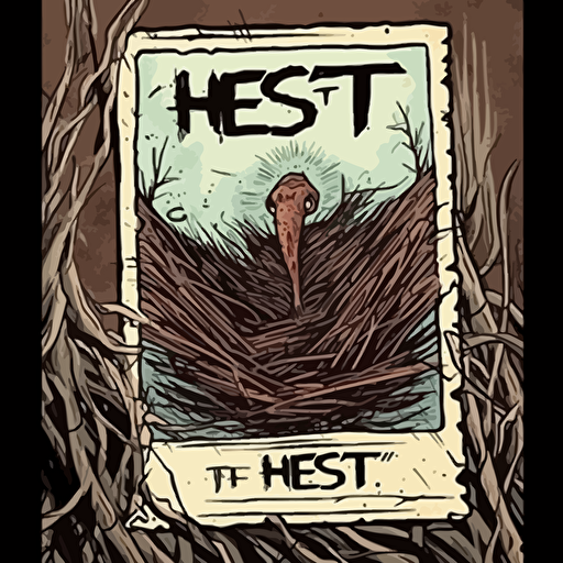The Nest,Horror, VHS Horror, VHS, Sticker, 80s vhs cover, 80s horror comic art, Vector