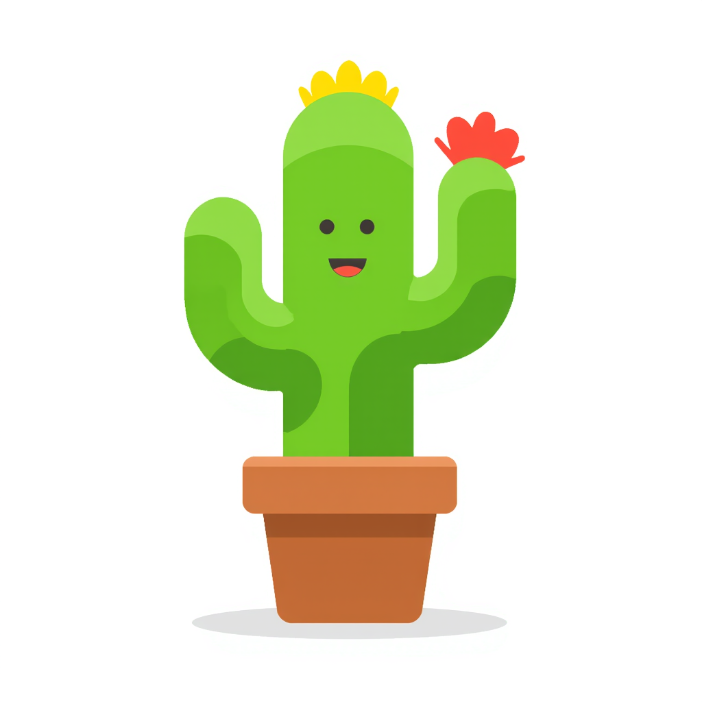a cactus with a face
