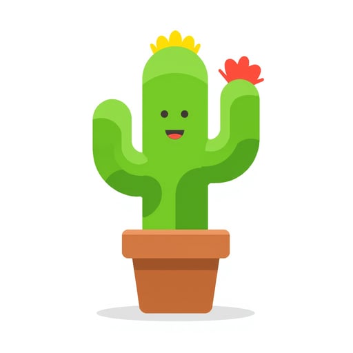 a cactus with a face