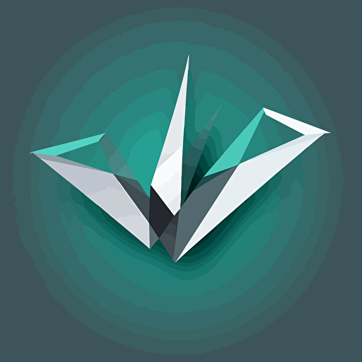vector logo made simple shapes paper crane ,paper, named Paer Build