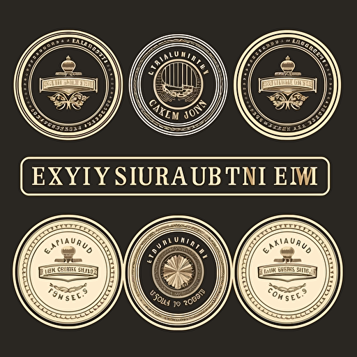 an emblem logo of marijuana brand, clean, luxury, vector, neutral,