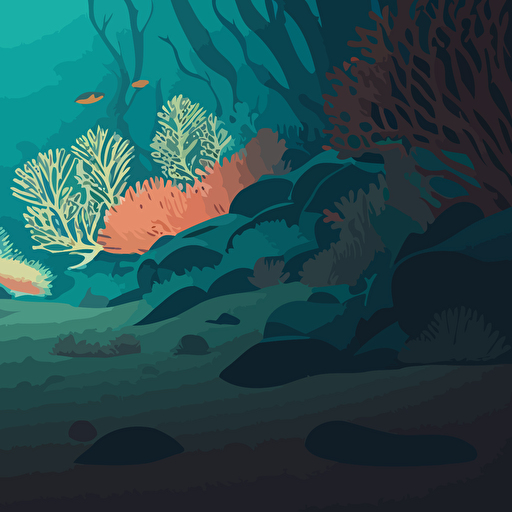 sea floor, vector art.