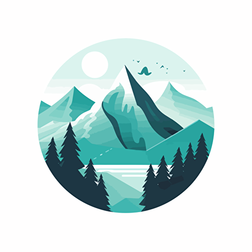 very simple logo for valley, vector flat, PNG, SVG, flat shading, solid white background, mascot, logo, vector illustration, masterwork, 2D, simple, illustrator