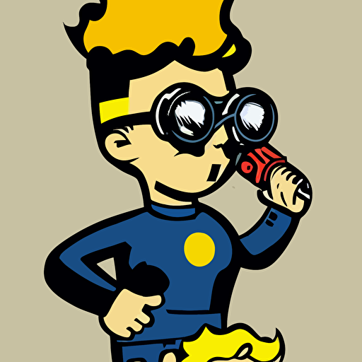 fallout 7 6 retro futurist illustration art butcher billy sticker colorful illustration highly detailed simple smooth clean vector curves jagged lines vector art smooth andy warhol style