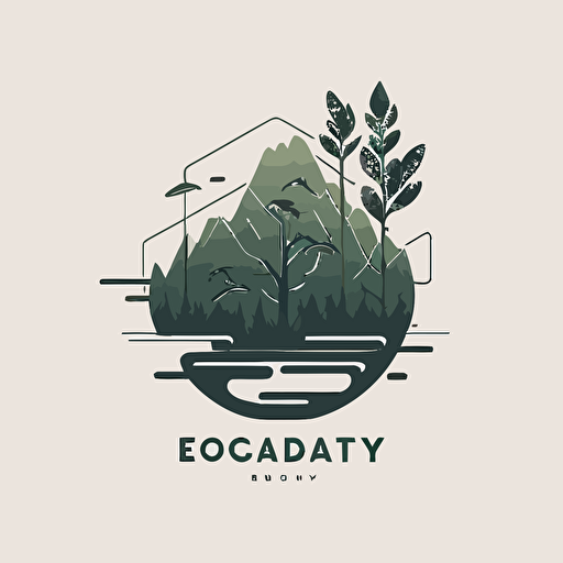 vector minimalist modern logo for a ecology laboratory