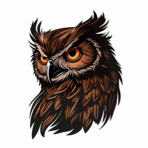a vector image of an owl. Logo designn