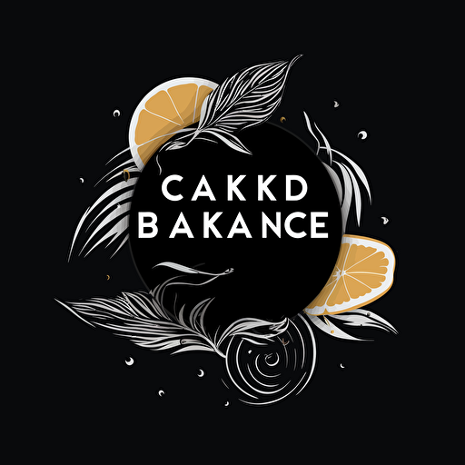 a vector black and white style logo for Baked Change. Baked Change: Savor my consciously crafted confections and know that you’re collaborating on a recipe for positive change. You may even feel the calm baked into each bite! Indulge with purpose. Bake Change. a vector black and white minimlaist logo style