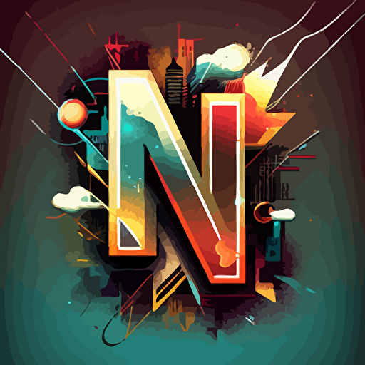 vector with the letters "N" for young people