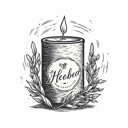 A logo for a homemade candle brand, Vector image, high quality