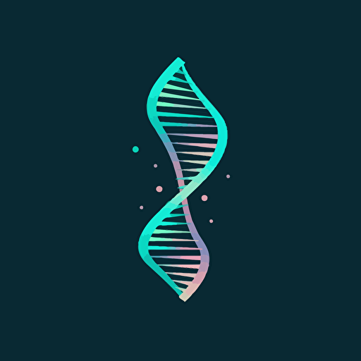 vector image of a dna sequence, logo style, minimalistic