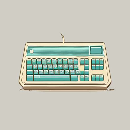 cute minimalistic vector drawing of keyboard