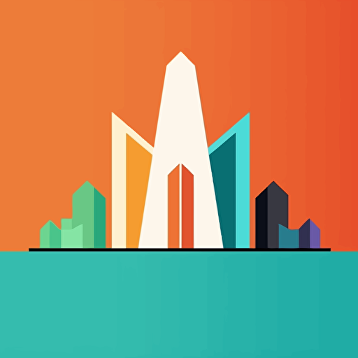 corporate logo of rotterdam, clean, simple, modern, business , vector, color shades