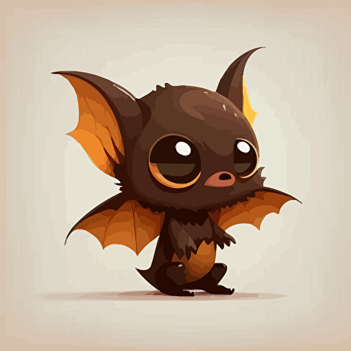 cute bat cartoon vector style