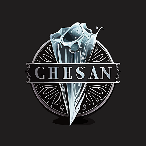 Logo vector illustration of ice and stainless steel