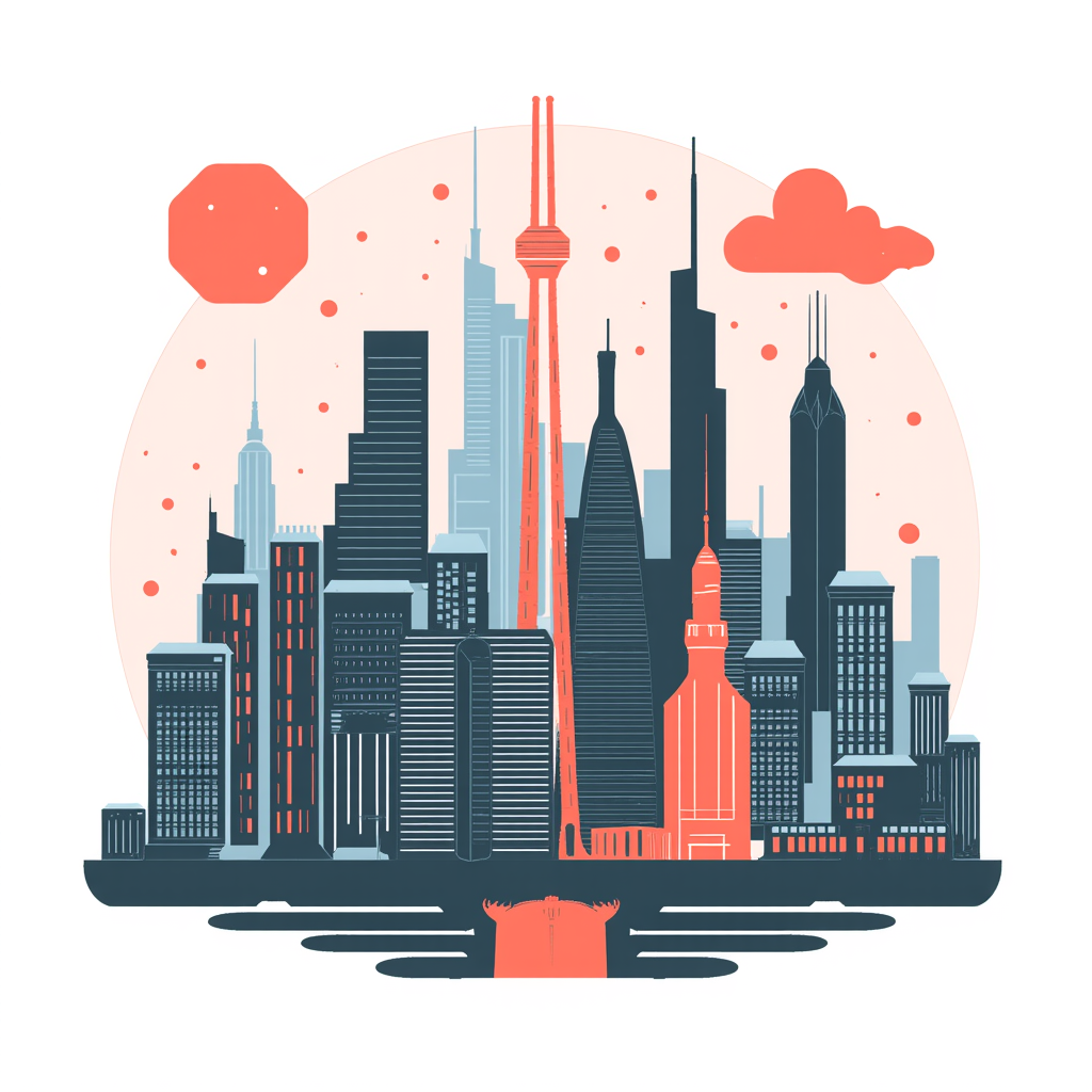 a futuristic cityscape