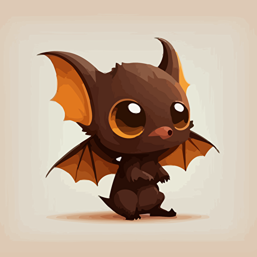 cute bat cartoon vector style