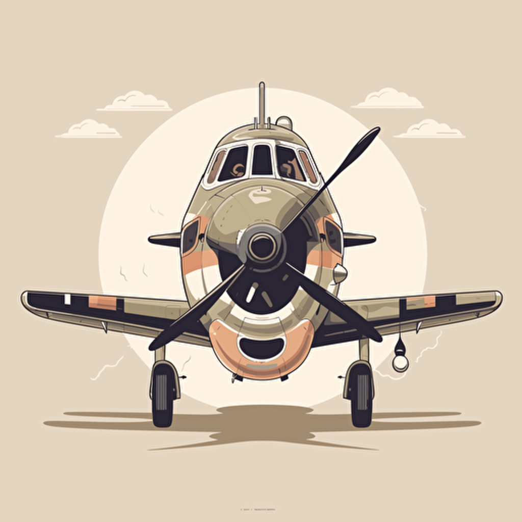 Ww2 era aircraft nose art vector design, vector illustration