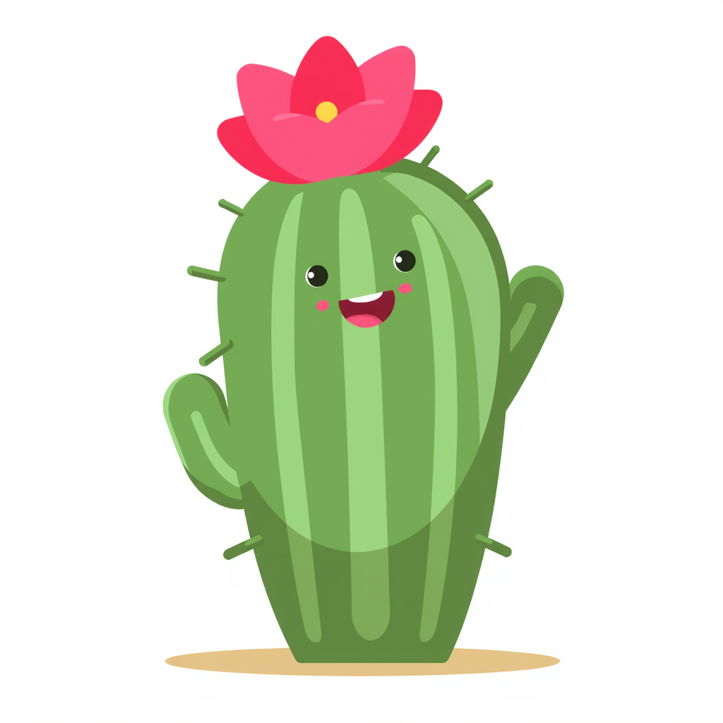 a cactus with a flower