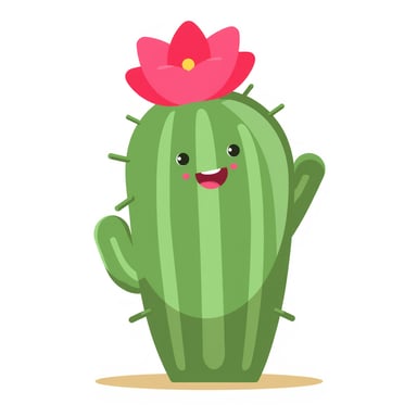 a cactus with a flower