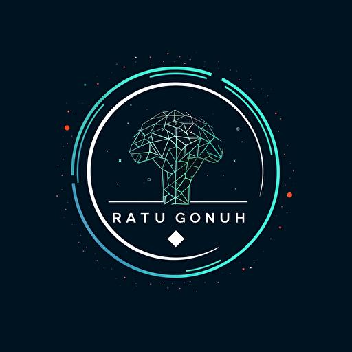 vector logo for an ai based consulting company named Ground Truth. Specializing in AI, ML, Blockchain, and Mobile.