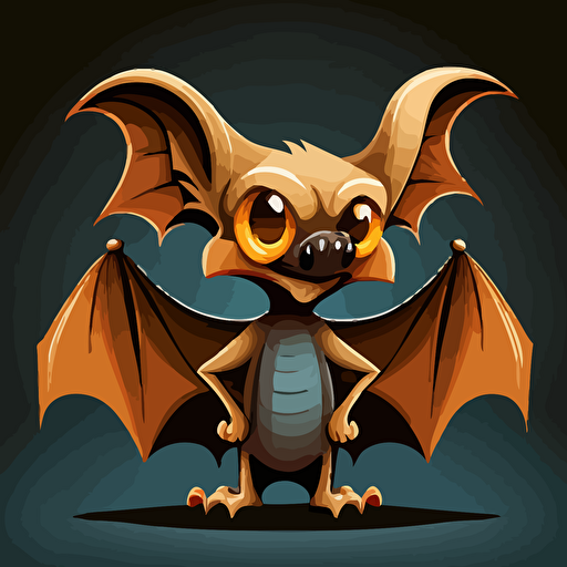 cartoon bat vector style