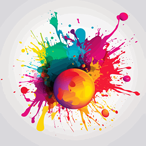 vector art colorful holi splash