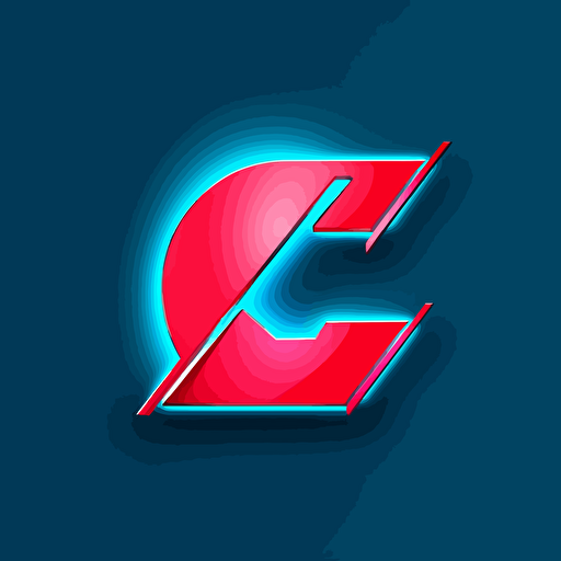 Futuristic Logo, Simple Logo, Super simple Logo, Vector Logo. C letter and Z letter combined logo, Blue color, white color, red color
