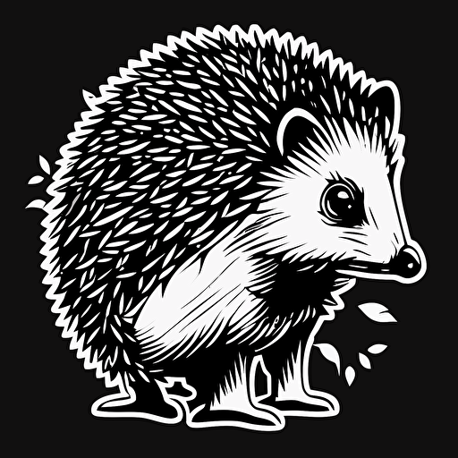 A logo, vector, black and white, hedgehog, kids, online safety, high quality