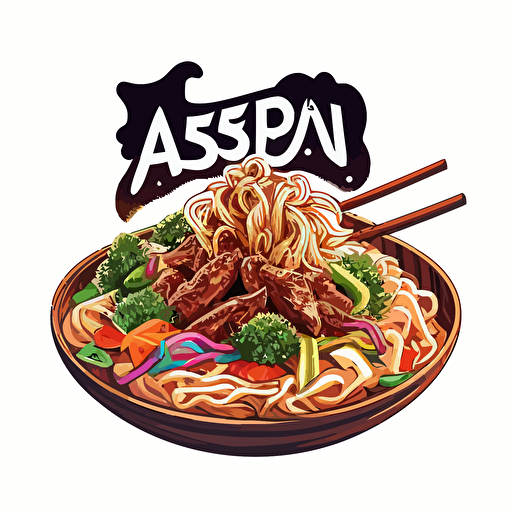 yakisoba vector illustration white background