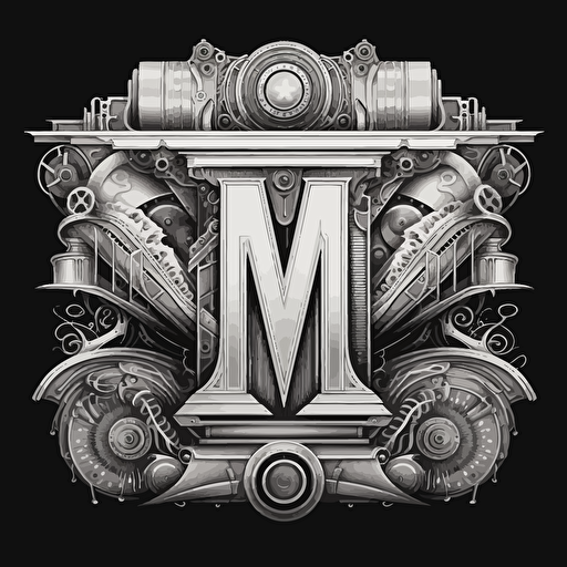 the letters "I" "M" "W" futurist vector