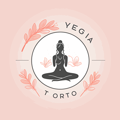 yoga studio logo, minimal , vector, precise vector,