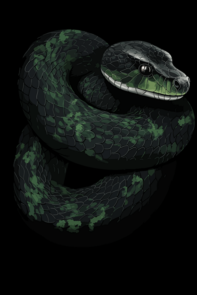 black snake, vector illustration