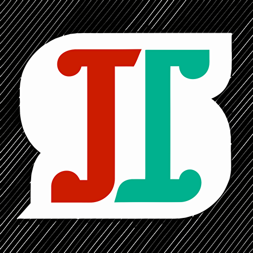 a lettermark of the letters TTJ, sans serif font, vector, by Paul Rand