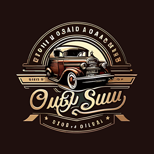 classic auto shop vector logo