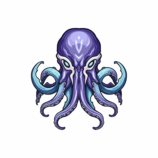 vectorial logo of a octopus with white background designed for esport team