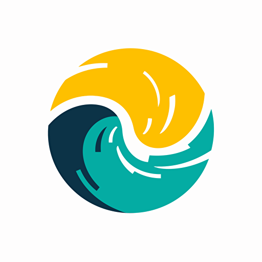 a sun logo minimalistic inside Brazil flag design rounded geometric circled vector, white bg,