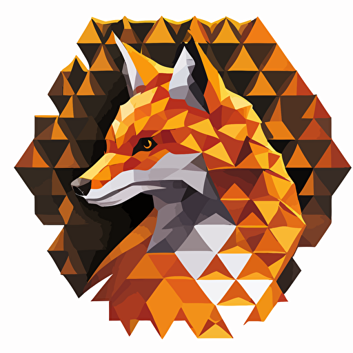 the MetaMask logo along with the WordPress logo vector art, geometric design, ar 16:9