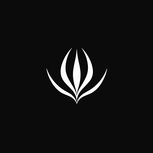 minimalist iconic logo of a healthy life, white vector, on black backgroung