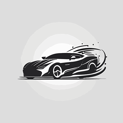 car vector 2d logo, minimal icon, white background