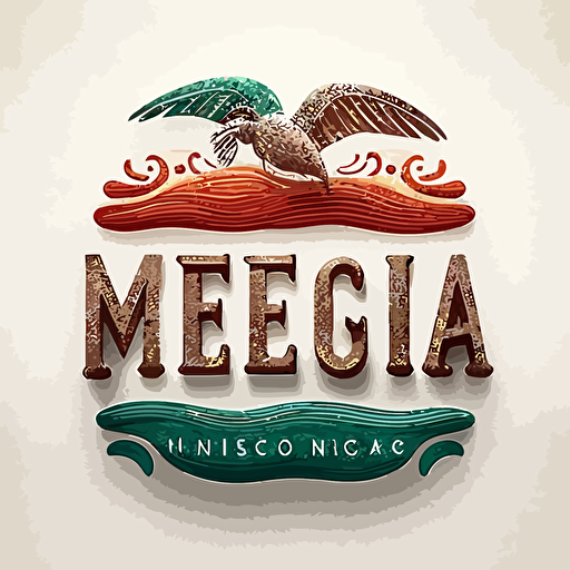 Imagina el mejor logo mexicano, diseño gráfico que sea minimalista, uso de vectores, que el diseño sea muy simple, que cause mucho orgullo a los mexicanos que lo ven. Que tenga el texto: NACIÓN BIEN CHULA.