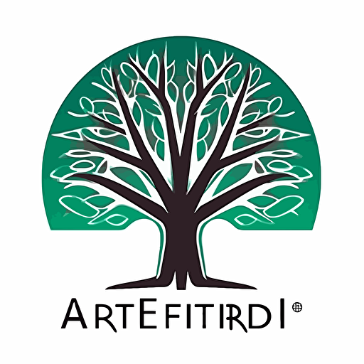 logo for AI interest group, sticker, vector art, flat color