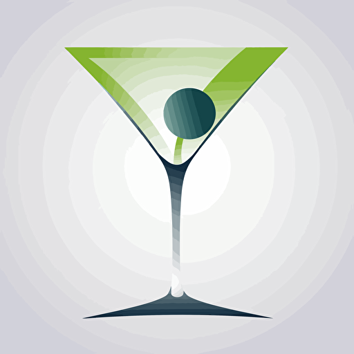 martini glass tipped, logo, elegant, modern, vector isolated background