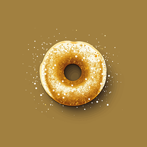 minimalist vectorial donut gold