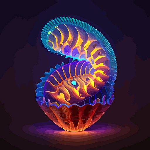 a glowing viral vector shell with a small strand of DNA inside it